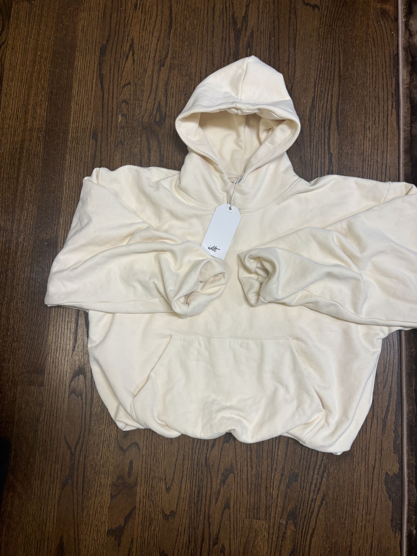 Baggy Double Coated Beige Hoodie New 
