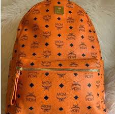 MCM  Orange Vintage Backpack ORIGINAL 