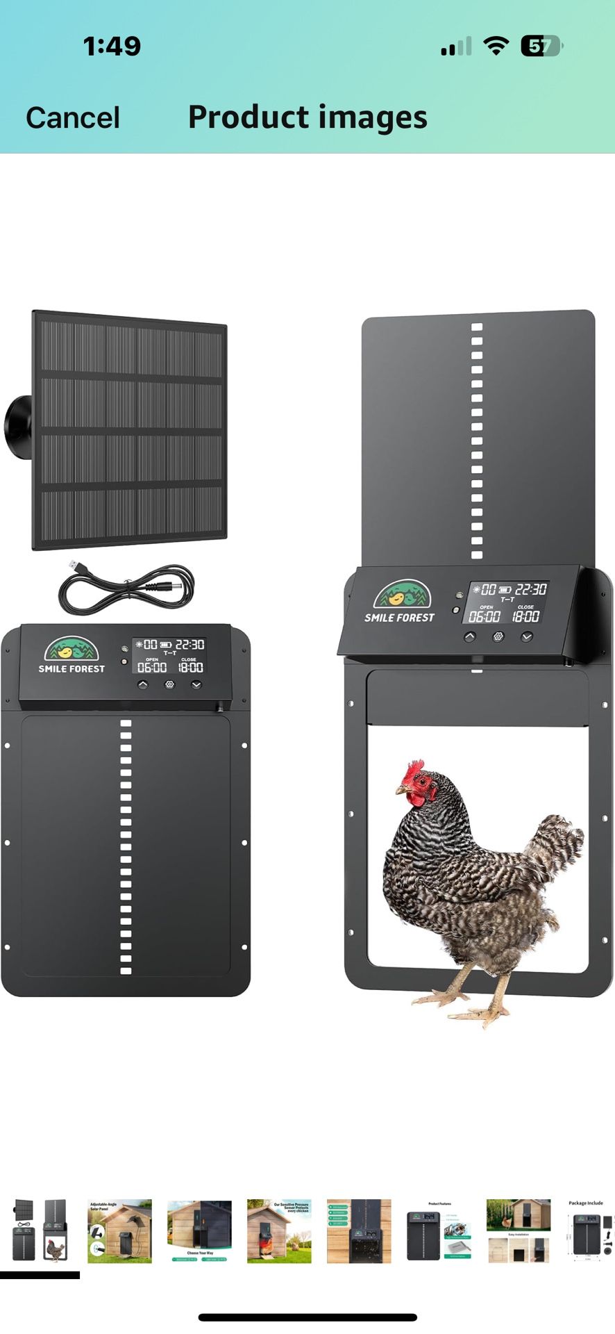 Brand New Solar Powered Automatic Aluminum Chicken Coop Door