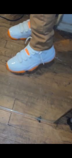 Orange And White 11s Size 8 Small Scratch On The Side Good Condition Lmk