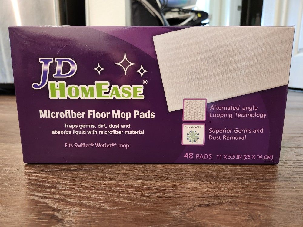 New 48 Pack Premium Microfiber Replacement Pads for Swiffer WetJet - Super Absorbent, Lint-Free, Durable-11"x5.5", Perfect Fit Swiffer WetJet Mop 