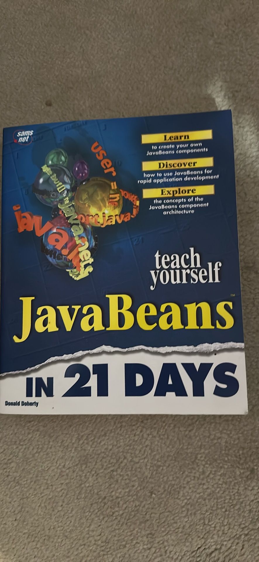 Vintage Computer Book: Teach Yourself JavaBeans In 21 Days