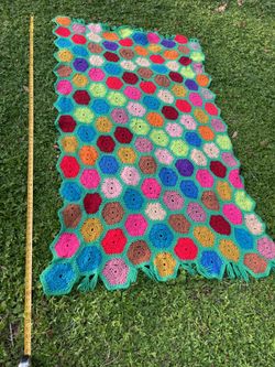 Homemade croquet blanket