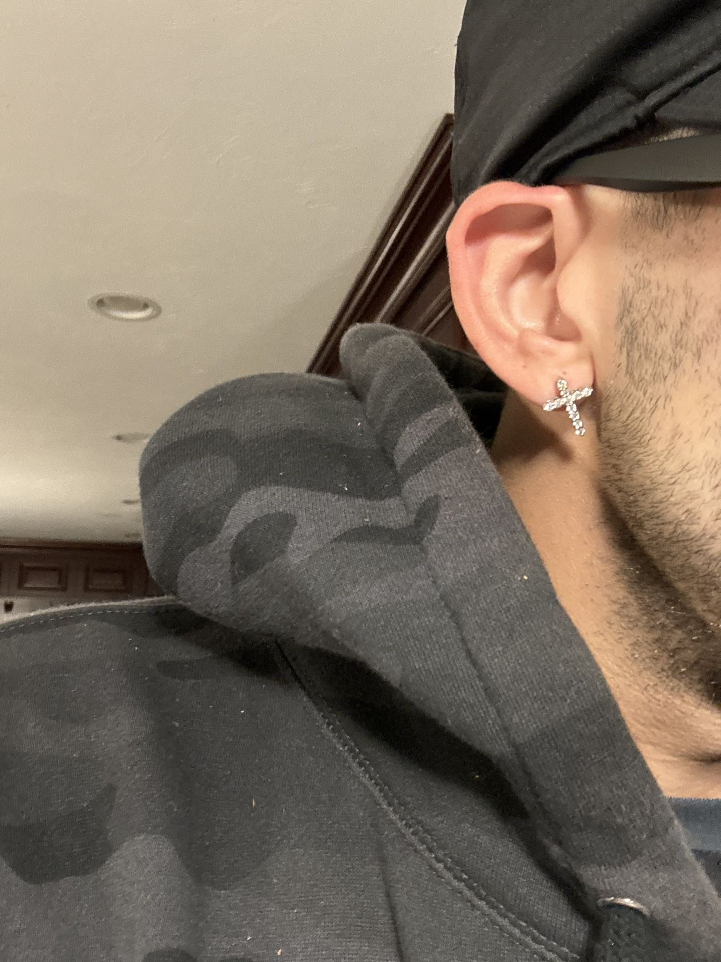 Diamond Cross Earrings