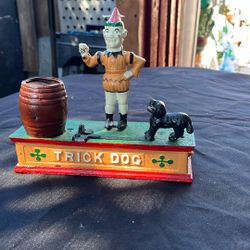 Antique Metal Piggy Bank 