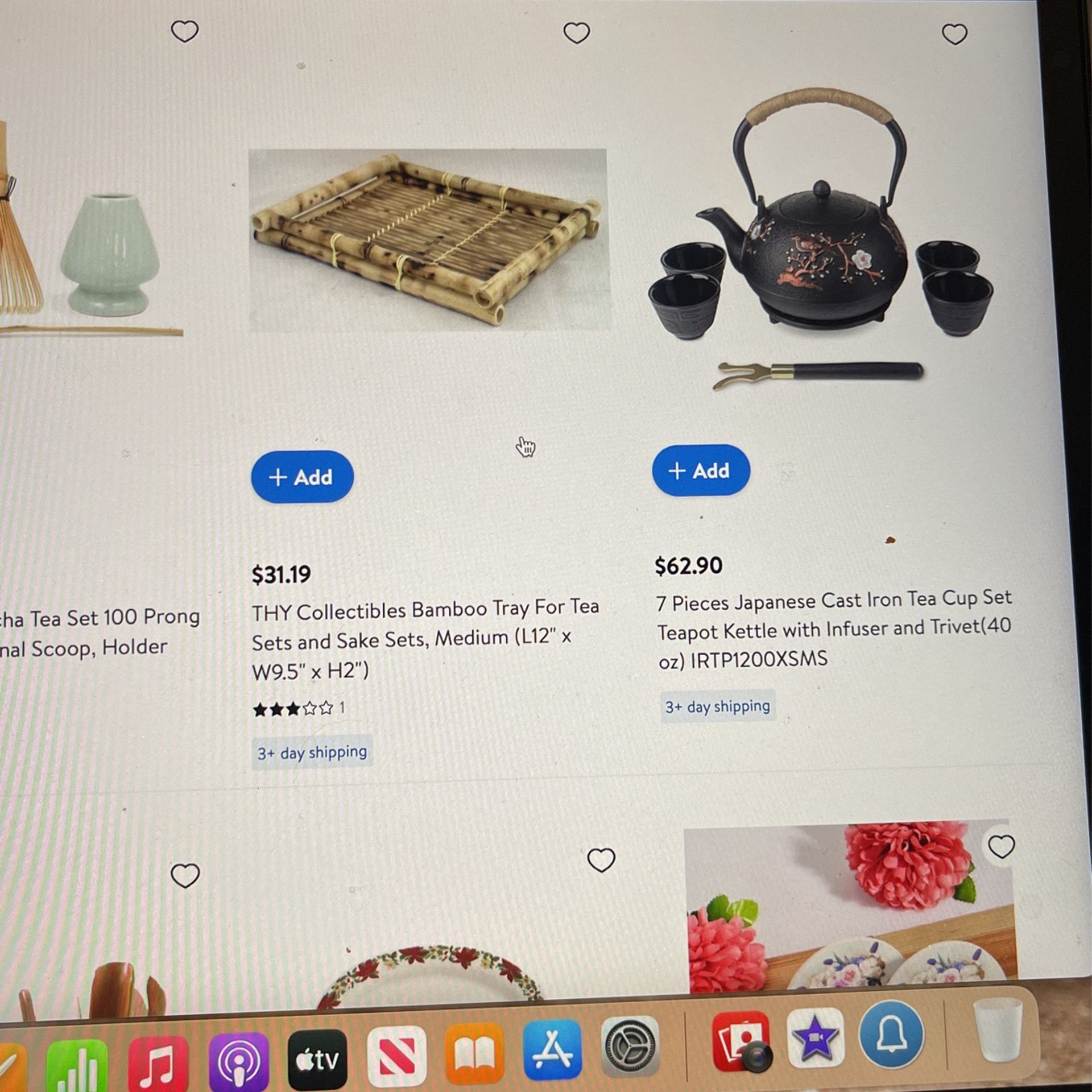 7 Piece Comic Tea Set With Bamboo Tray