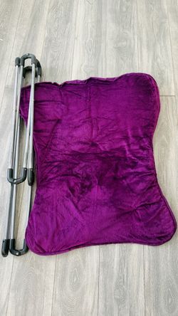 Clean beautiful Purple Folding Butterfly saucer Chair faux fur