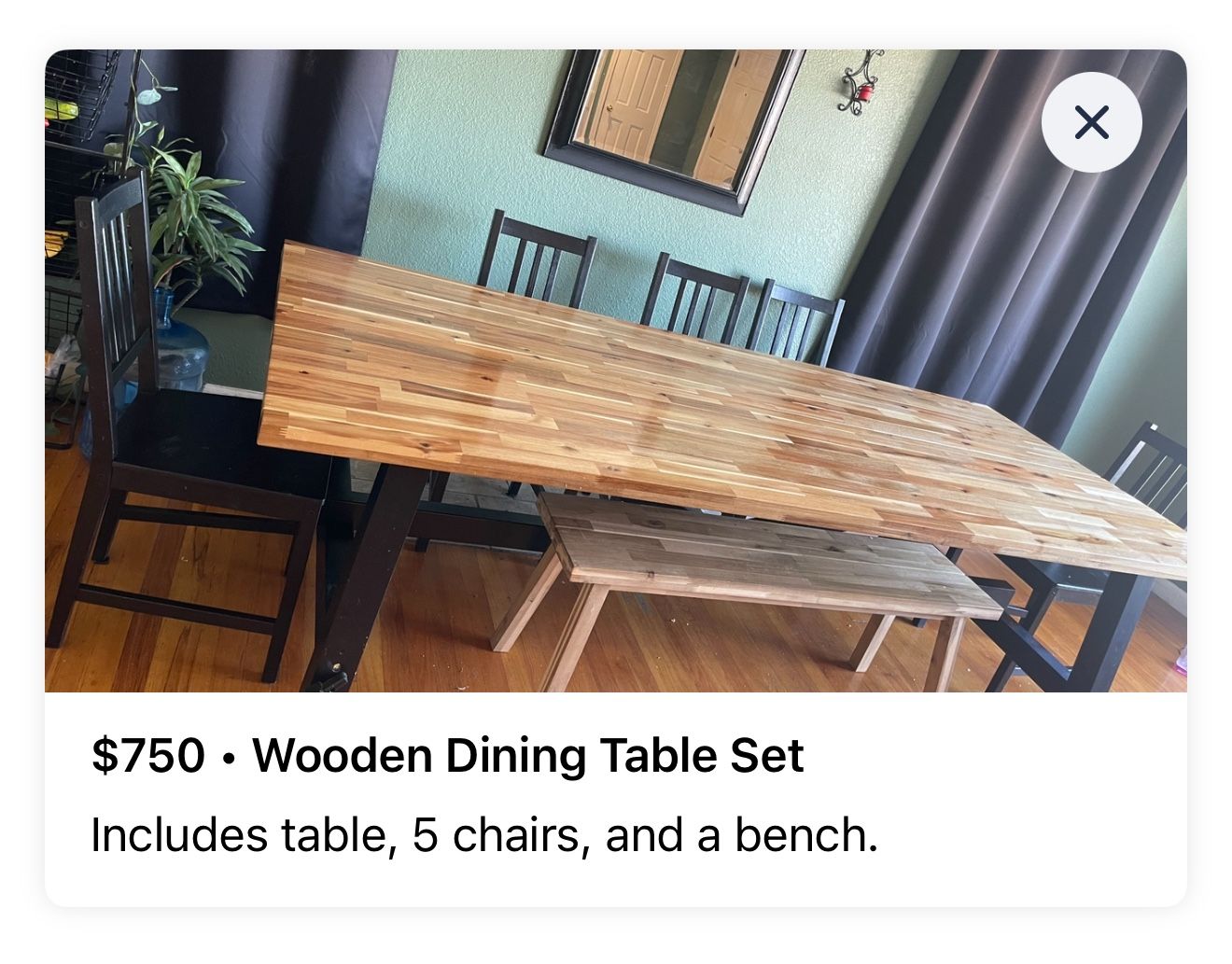 Wooden Dining Table Set