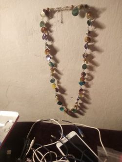 Multicolored Shell Long Necklace