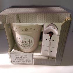 Sip And Sow Garden Mug & Flower Pot 