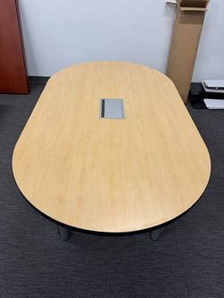 Oval Conference Table with Cable Management