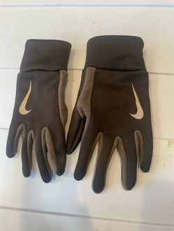 Nike Running Gloves Brown Fleece-Lined
