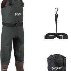 OXYVAN Duck Hunting Waders with 200G Rubber Boots Insulated,Neoprene Fishing Chest Waders for Men &