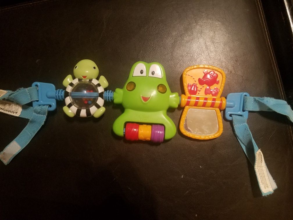 RARE DISCONTINUED - Bright Starts Hop Along Carrier Toy Bar, Brand new batteries included!