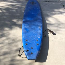 Crossed 9’ Blue Foam Surfboard