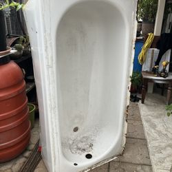 2 used steel bathtubs, Sheet Roof Metal, 5x 1.5’ roofing cutoffs, 52” steel file cabinet, 36x36 steel cabinet, 