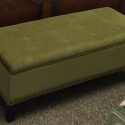 Lime Green Suede Studded Bench