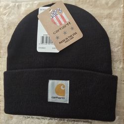 Carhartt Men's black knit cuffed beanie 