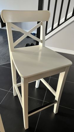 2 x IKEA INGOLF Barstool Chairs White