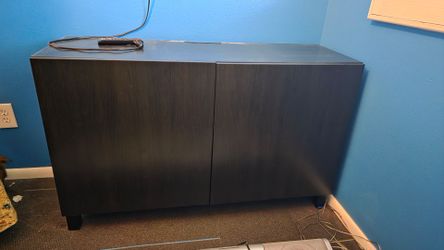 TV stand with shelves black