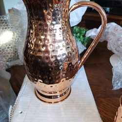 Copper Pitcher and Cup