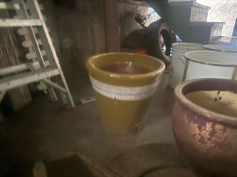 Ceramic glazed pot large