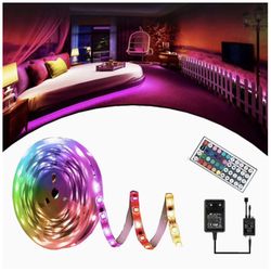 LED Strip Lights,16.4ft Led Light Strip,Led Color Changing Lights with Remote,Mood Lighting for Bedroom, Gaming Desk,Gaming Chair,Room Decoration SMD 