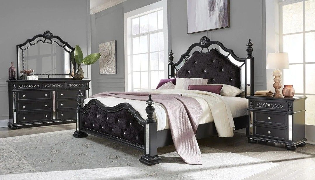 Diana Ediana Black Bedroom Set