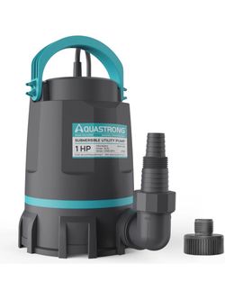 AQUASTRONG 1 HP Sump Pump 4500 GPH Submersible Water Pump for Water Removal