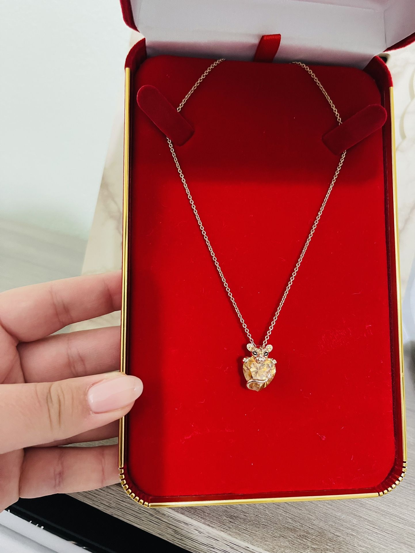 Cadena De oro Rosa Pandora