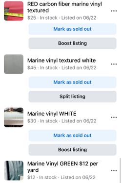 Marine Grade Vinyl Remnants 