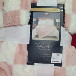 Pink Faux Fur Blanket
