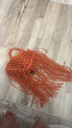 Pretty little thing orange crochet bag