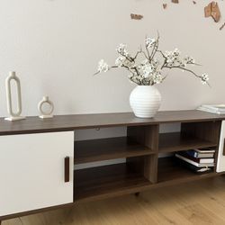 TV Stand Walnut/white