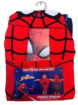 HOODED PONCHO SPIDERMAN $15.99