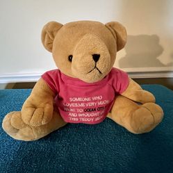 Bear In Pink shirt “Someone Who Loves Me Went To Ocean City, MD And Brought Me This Teddy Bear”