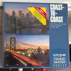 NEW and SEALED Springbok Coast to Coast 2 Puzzles in Box over 350pcs Each just $10 xox