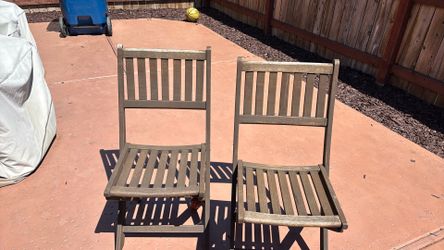 Two Wood/teak Chairs 