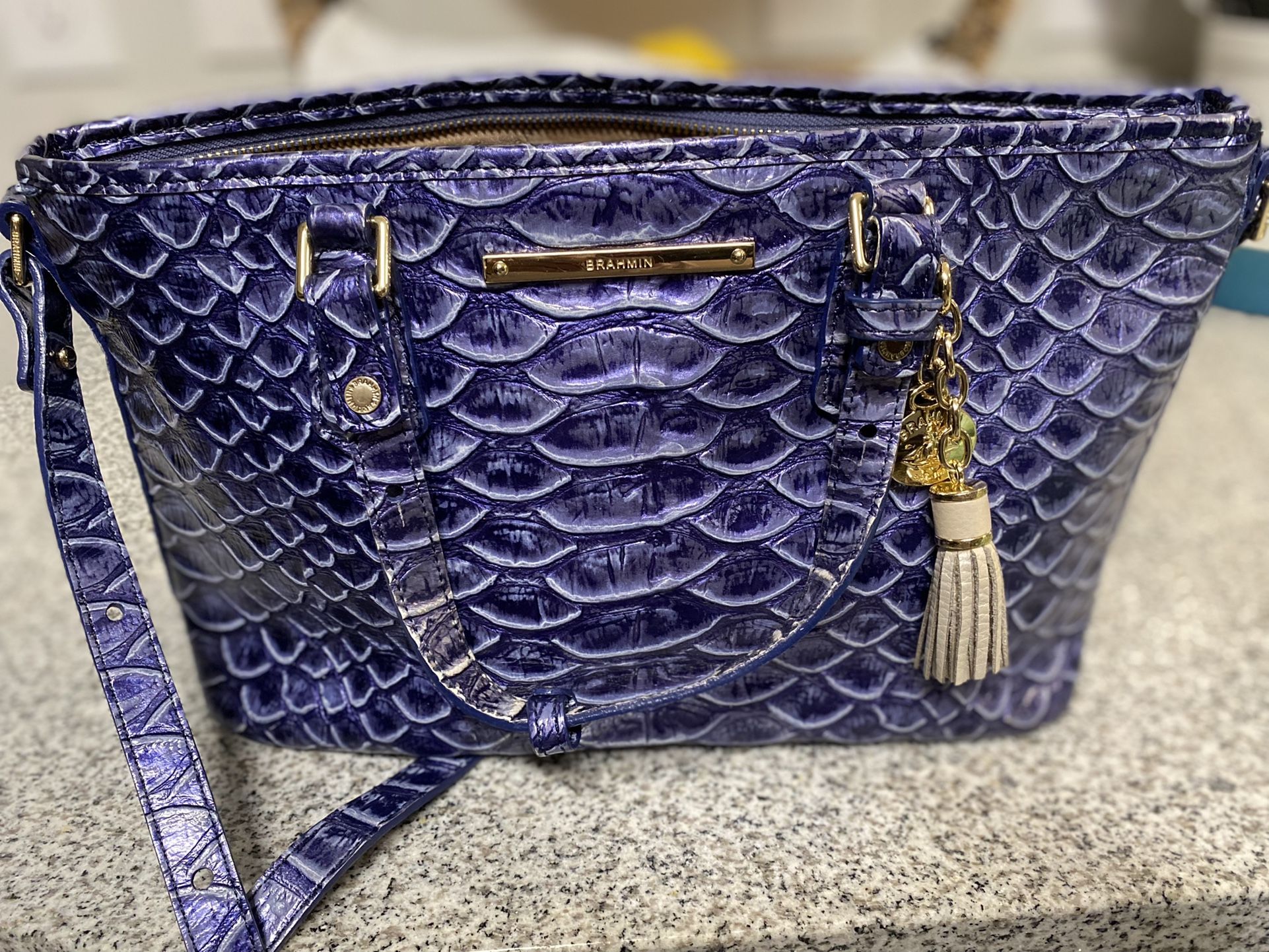 Denim Blue Brahmin Purse