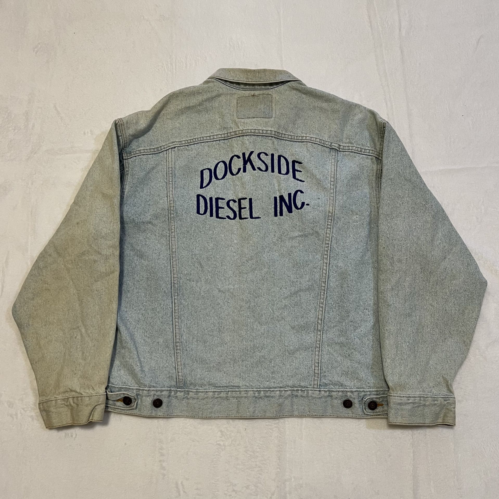 Vintage Levi’s Men’s Denim Jacket Dockside Diesel Size Large Grunge