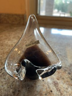 Murano Cased Brown Art Glass Ashtray