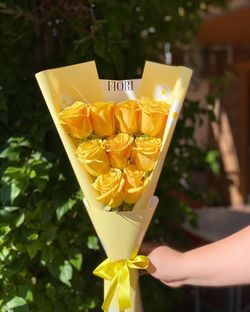 this march 21'st is the national yellow flower day.  we have natural and eternal roses bouquet of flowers