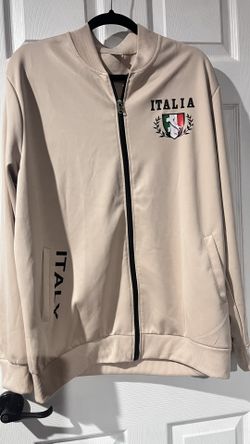 New Cream ITALIA Lightweight Zip-Up Sweatshirt 🇮🇹 