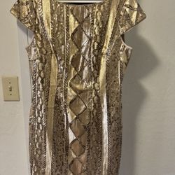 Gold Women Dress &10