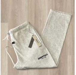 Fear of God Essentials Light Oatmeal Pants Medium - Brand New