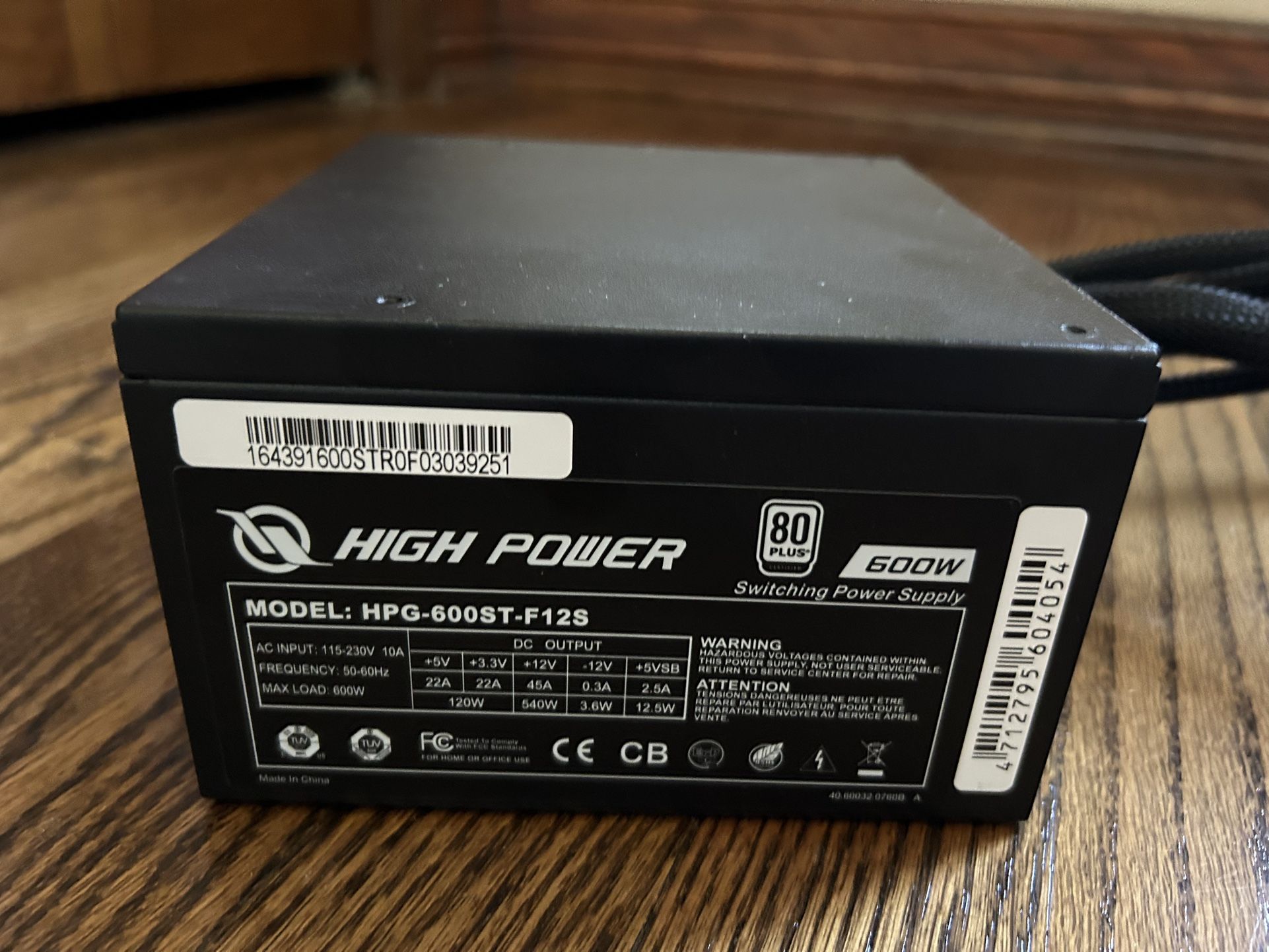 600W High Power - Power Supply For PC