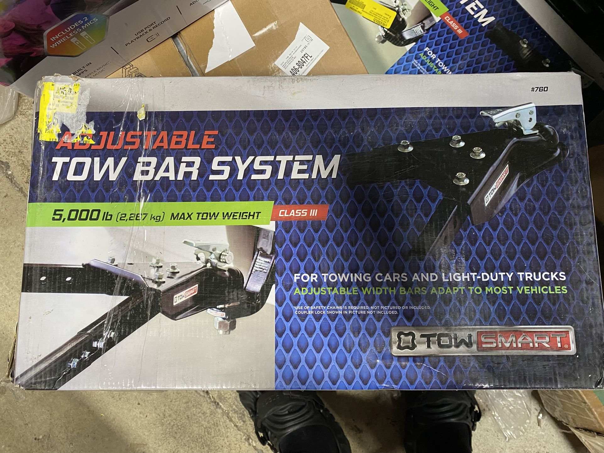 TowSmart 760 Class III Adjustable Tow Bar 5,000 lb Max Tow Weight