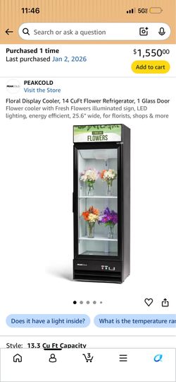 Floral industrial refrigerator