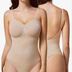 10 XL BRABIC Women's Backless Shapewear Bodysuit Tummy control Thong Seamless Body Shaper Sleeveless Compression Tanks Tops 