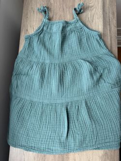 Cat & Jack Teal/Turquoise Gauze Dress - 5T
